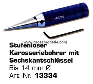13334 Stufenloser Karosseriebohrer bis 14 mm F�r Lexankarosserie