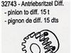 32743 Antriebsritzel Diff. C5