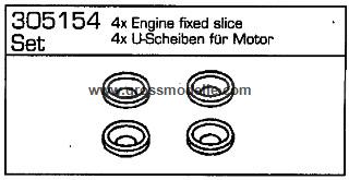 305154-305038 4 Unterlegscheiben Motor