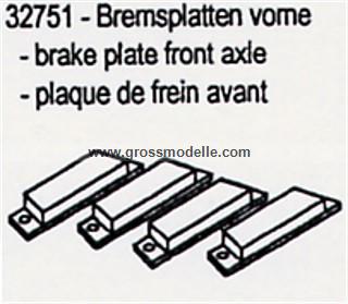 32751 Bremsplatten vorn C5 ( 4 Stck)