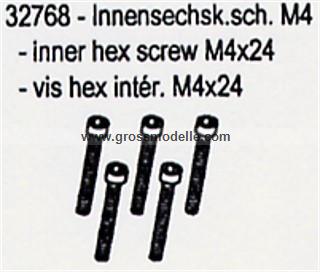 32768 Innensechskanntschraube M4x24 ( 5 Stck)