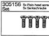 305156-32432 5 x Senkschraube